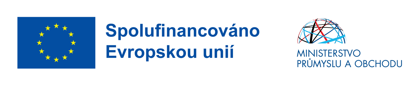 Spolufinancováno Evroprskou unií logo a Ministerstvo průmyslu a obchodu logo