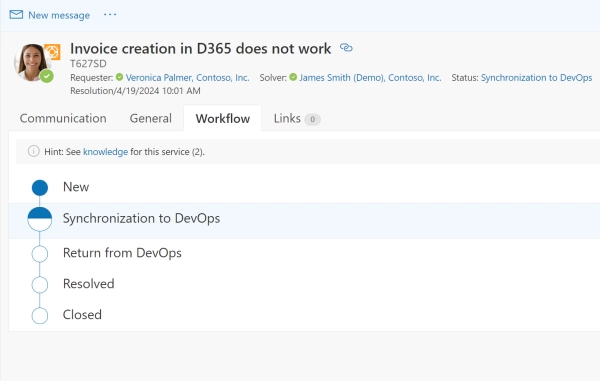 solution in Azure DevOps and Service Desk
