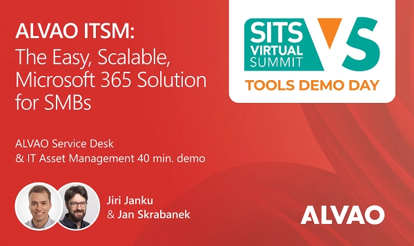 The banner for SITS Demo days and ALVAO ITSM tool